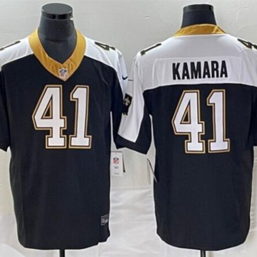 New Orleans Saints Alvin Kamara Black White Vapor F.U.S.E. Limited Jersey